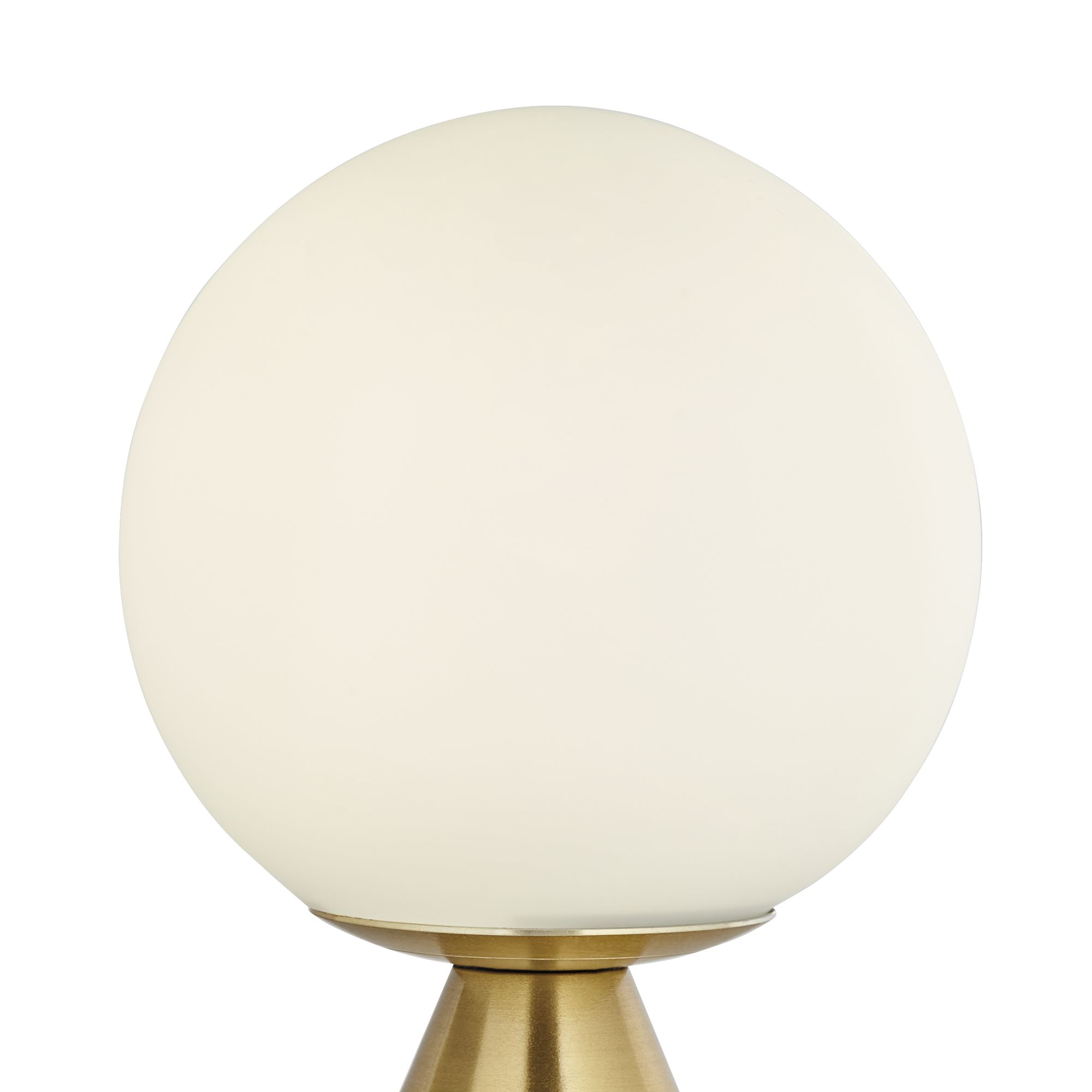 Image 4 Possini Euro Mobley 10 1/2" High Gold and White Glass Accent Lamp more views