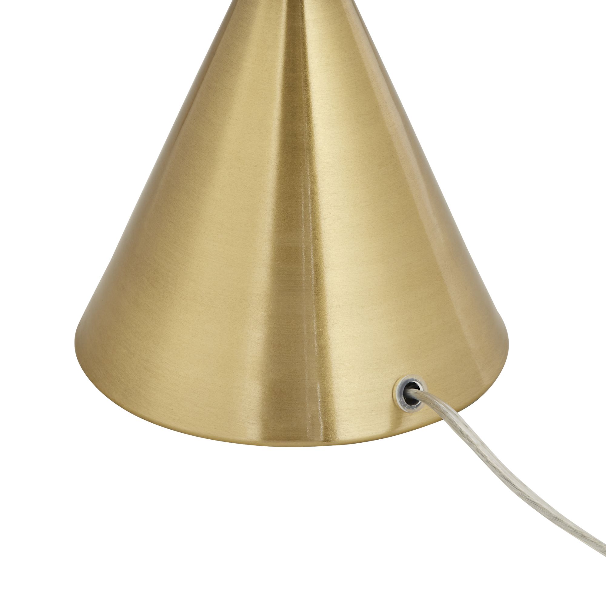 Image 6 Possini Euro Mobley 10 1/2" High Gold and White Glass Accent Lamp more views