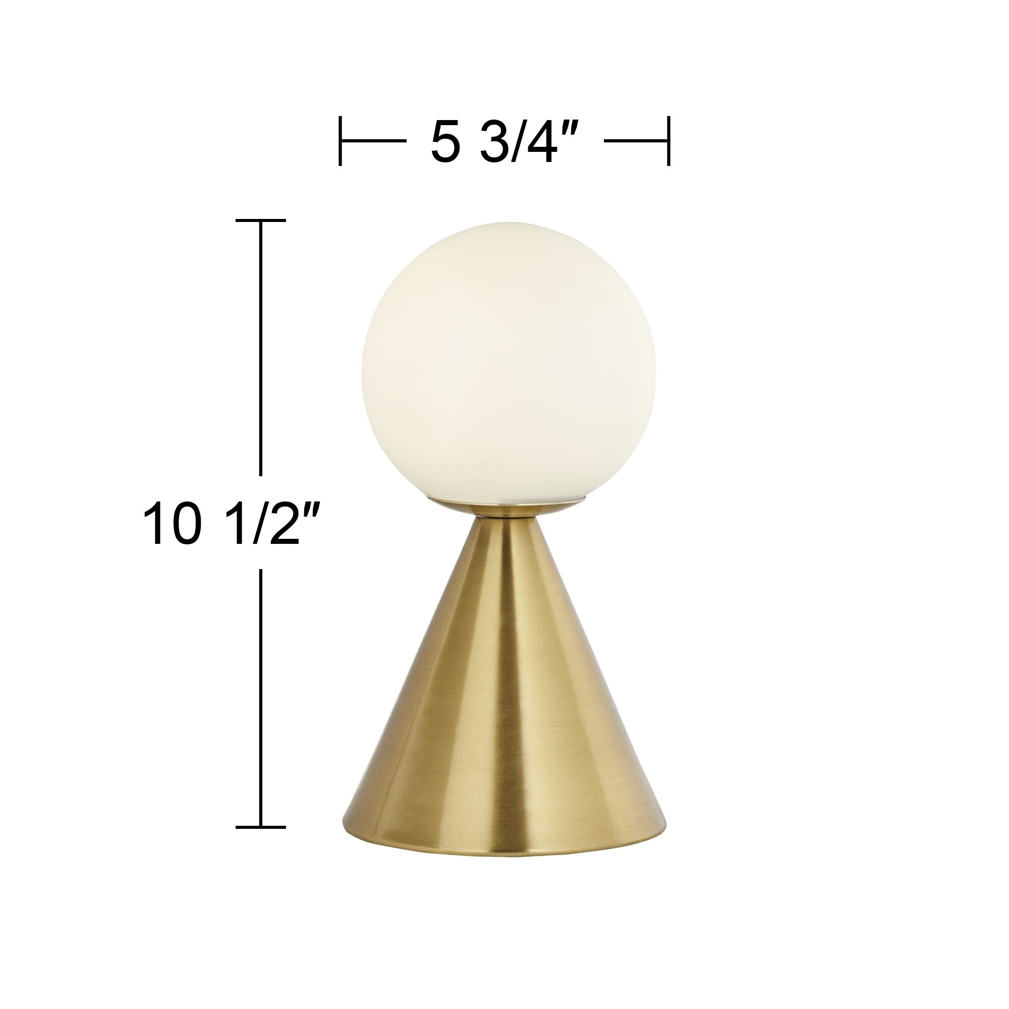 Possini Euro Mobley 10 1/2" High Gold and White Glass Accent Lamp in scene