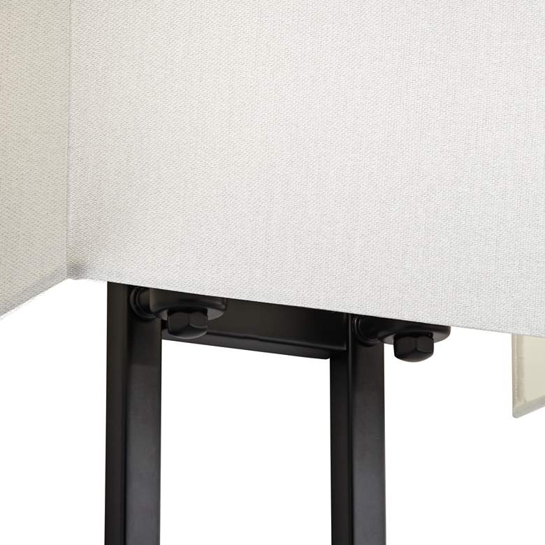 Image 5 Possini Euro Modena 15 1/2" High Black Rectangular Wall Sconce more views