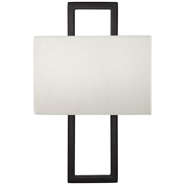 Image 6 Possini Euro Modena 15 1/2" High Black Rectangular Wall Sconce more views
