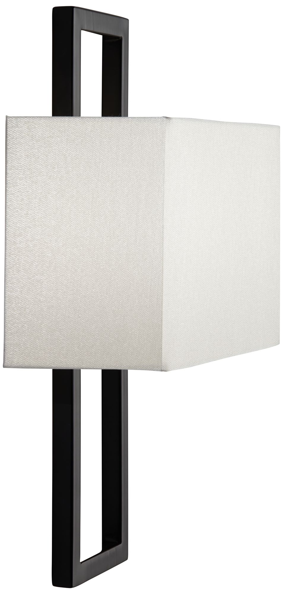 Possini Euro Modena 15 1/2" High Black Rectangular Wall Sconce