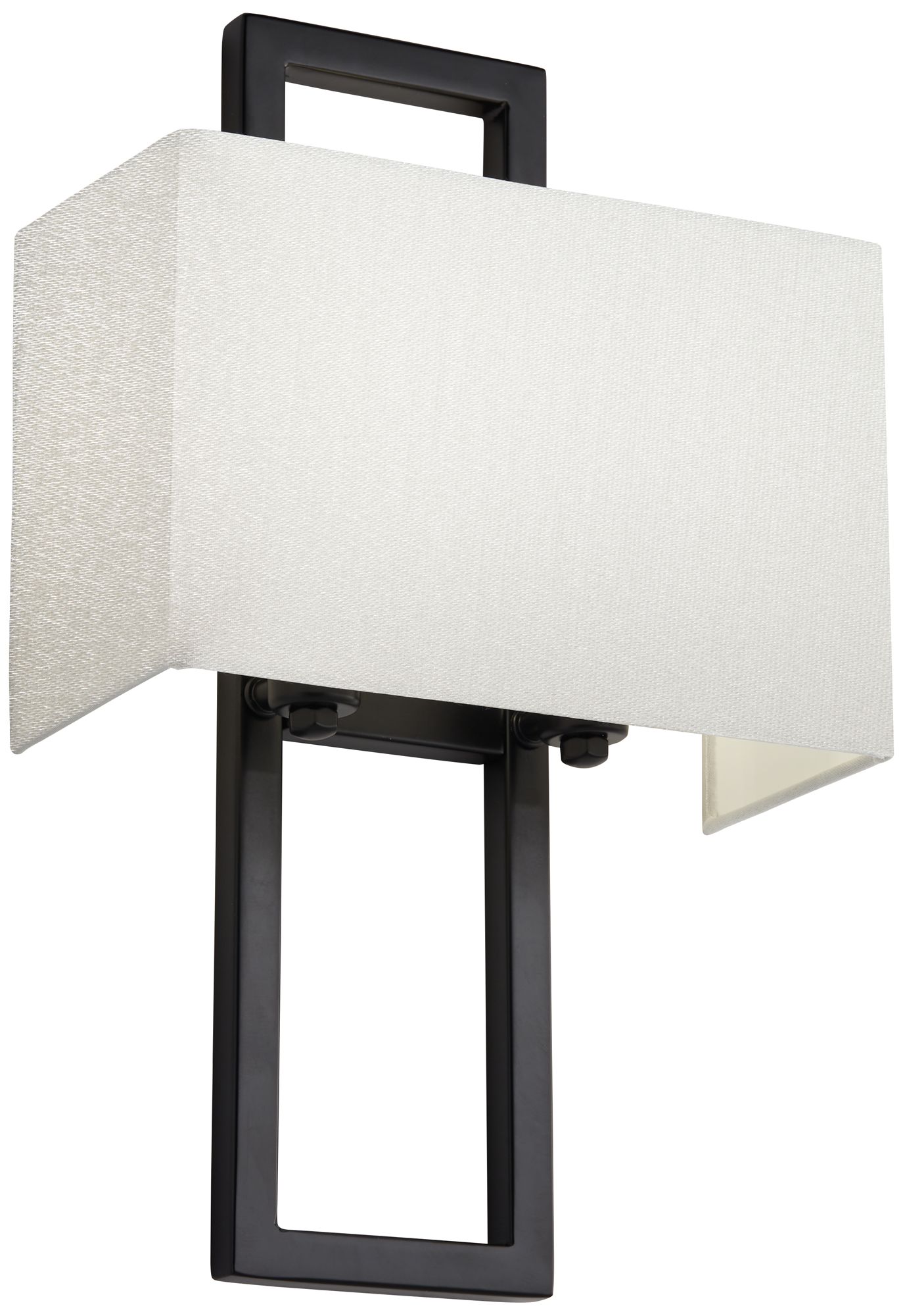 Possini Euro Modena 15 1/2" High Black Rectangular Wall Sconce