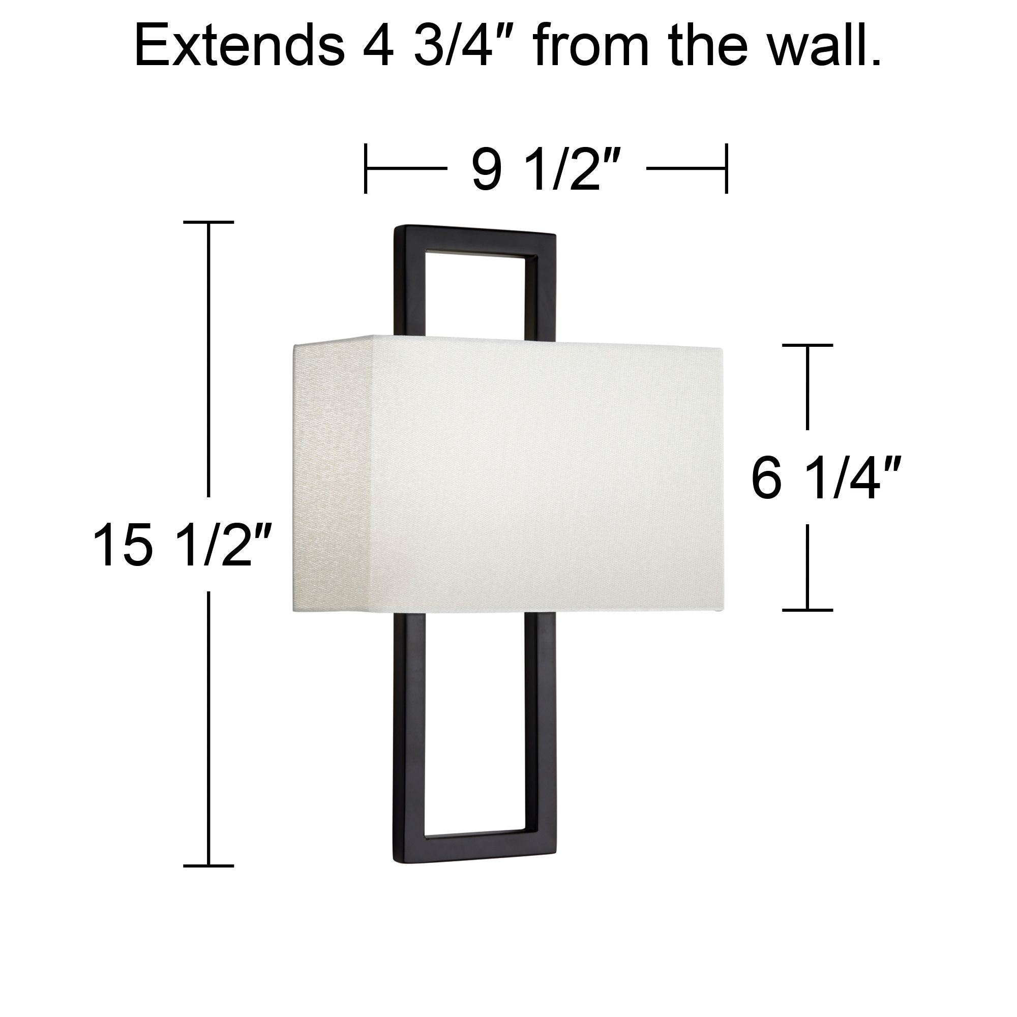 Possini Euro Modena 15 1/2" High Black Wall Sconce Set of 2