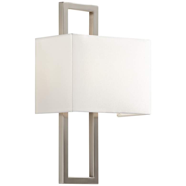 Image 3 Possini Euro Modena 15 1/2" High Brushed Nickel Rectangle Wall Sconce