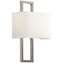 Possini Euro Modena 15 1/2" High Brushed Nickel Rectangle Wall Sconce in scene