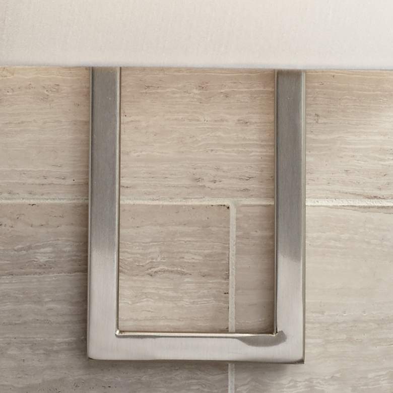 Image 5 Possini Euro Modena 15 1/2 inch High Brushed Nickel Rectangle Wall Sconce more views