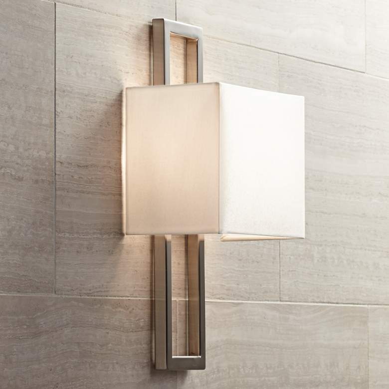 Image 5 Possini Euro Modena 15 1/2" High Brushed Nickel Wall Sconce Set of 2 more views