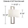 Possini Euro Modena 15 1/2" High Brushed Nickel Wall Sconce Set of 2