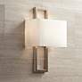 Possini Euro Modena 15 1/2" High Brushed Nickel Wall Sconce Set of 2