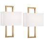 Possini Euro Modena 15 1/2" High French Brass Wall Sconce Set of 2