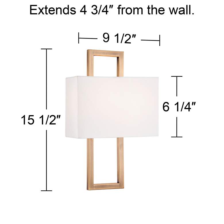 Image 7 Possini Euro Modena 15 1/2" High French Brass Wall Sconce Set of 2 more views
