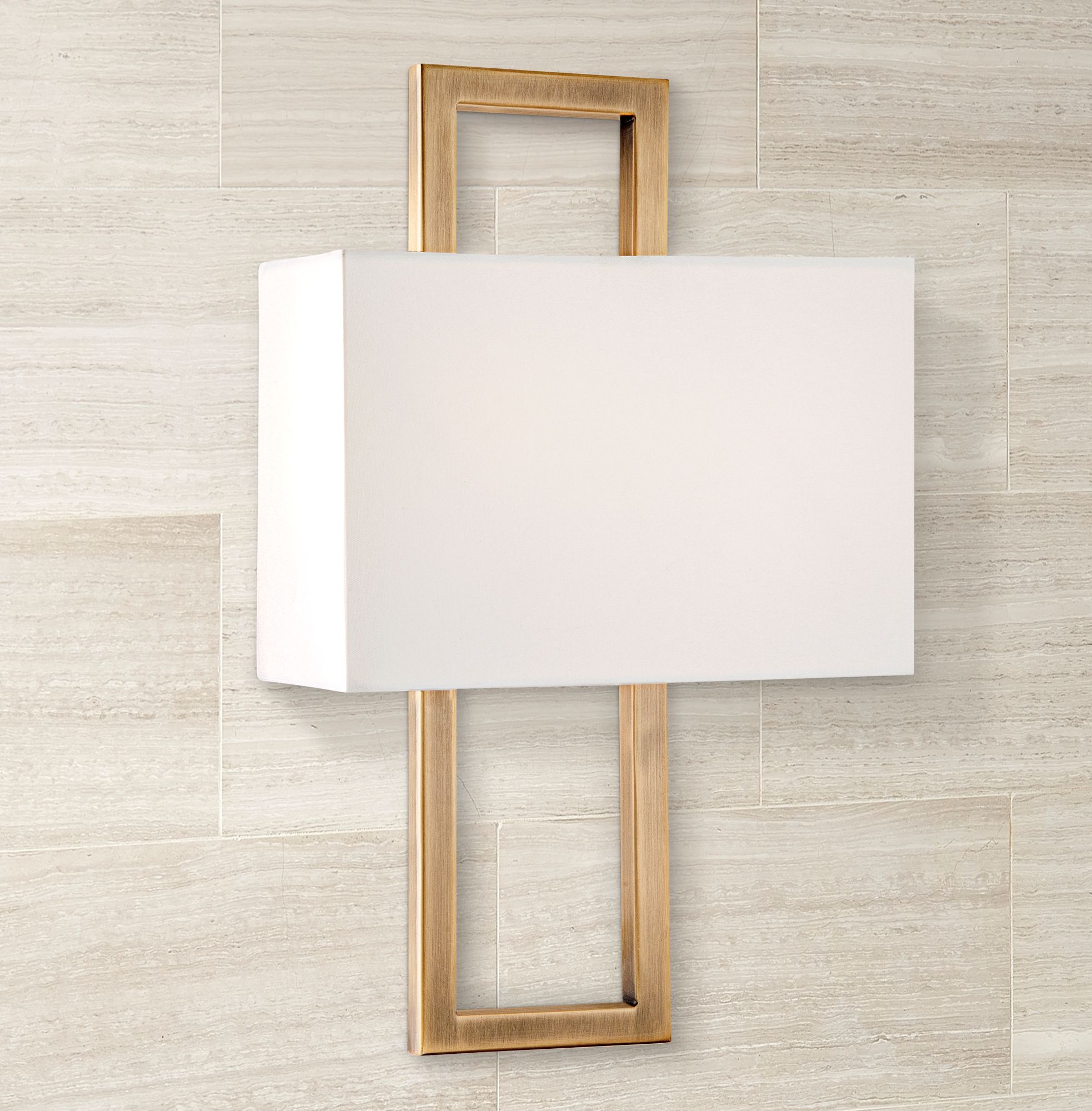 Possini Euro Modena 15 1/2" High French Brass Wall Sconce Set of 2 in scene