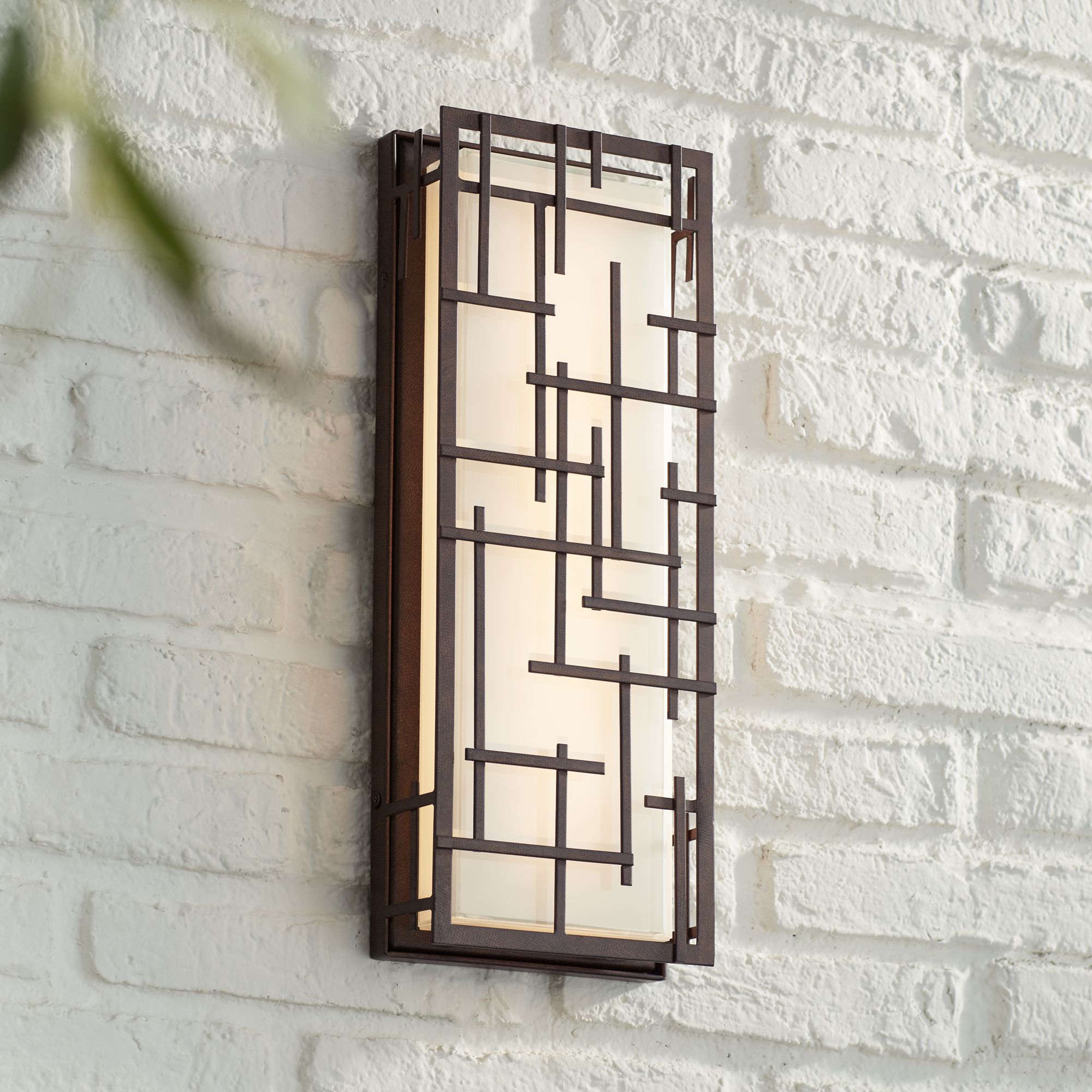 Low profile deals outdoor wall light