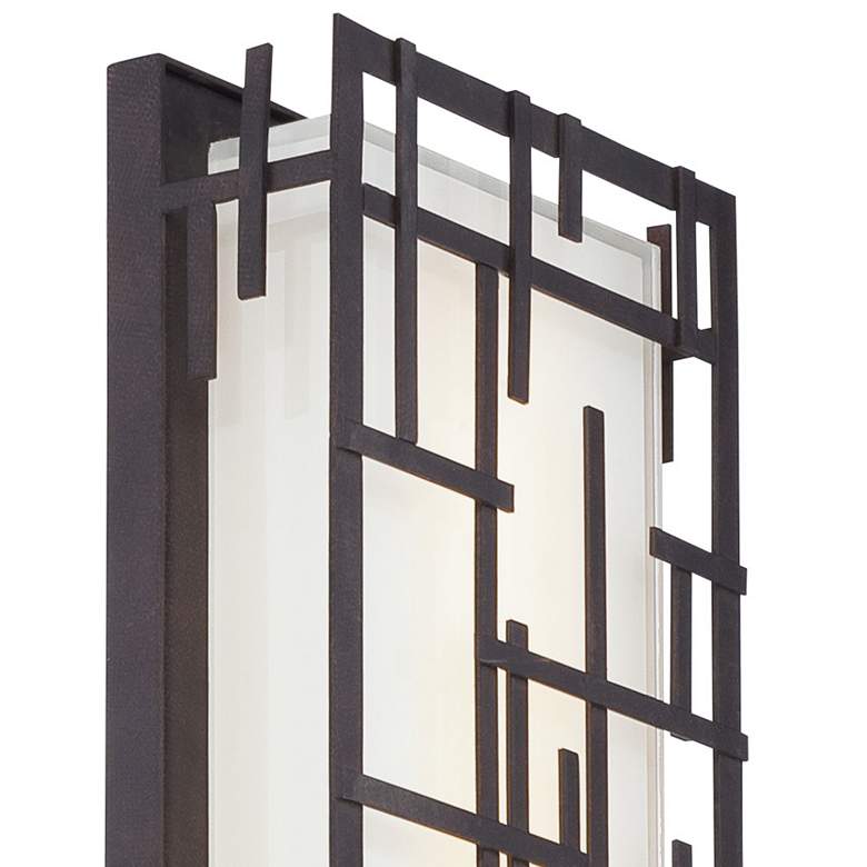 Image 4 Possini Euro Modern Lines 16 1/4" High Bronze LED Outdoor Wall Light more views