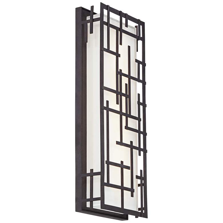 Image 6 Possini Euro Modern Lines 16 1/4" High Bronze LED Outdoor Wall Light more views