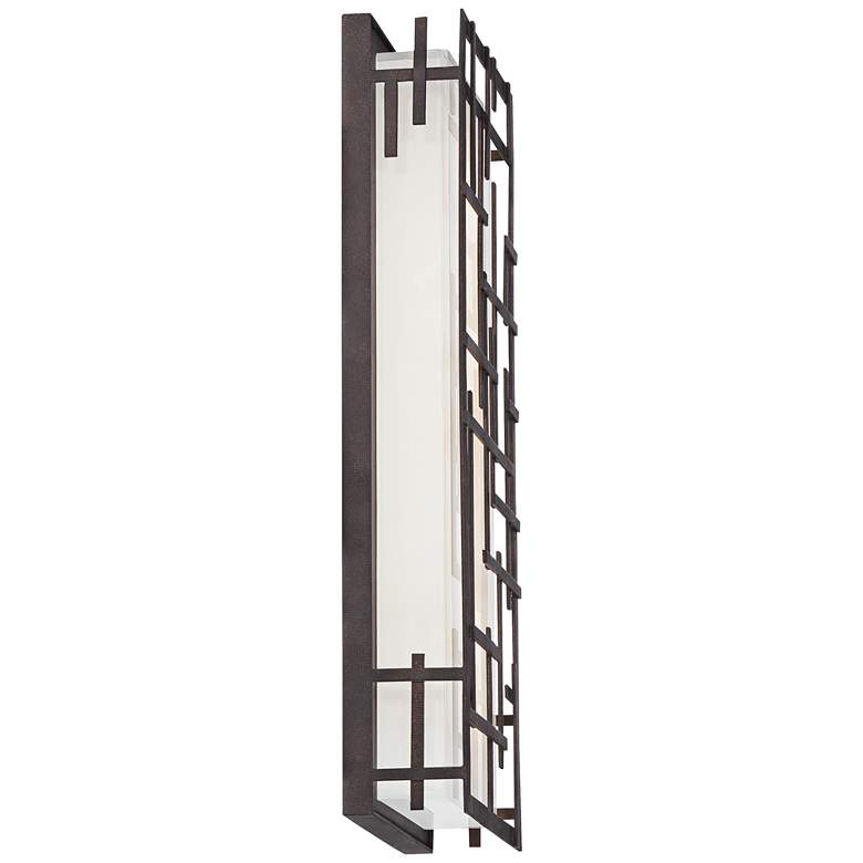 Image 7 Possini Euro Modern Lines 16 1/4" High Bronze LED Outdoor Wall Light more views