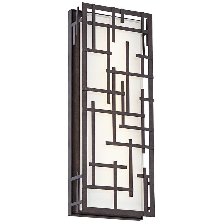 Image 2 Possini Euro Modern Lines 16 1/4 inch High Bronze LED Wall Sconce