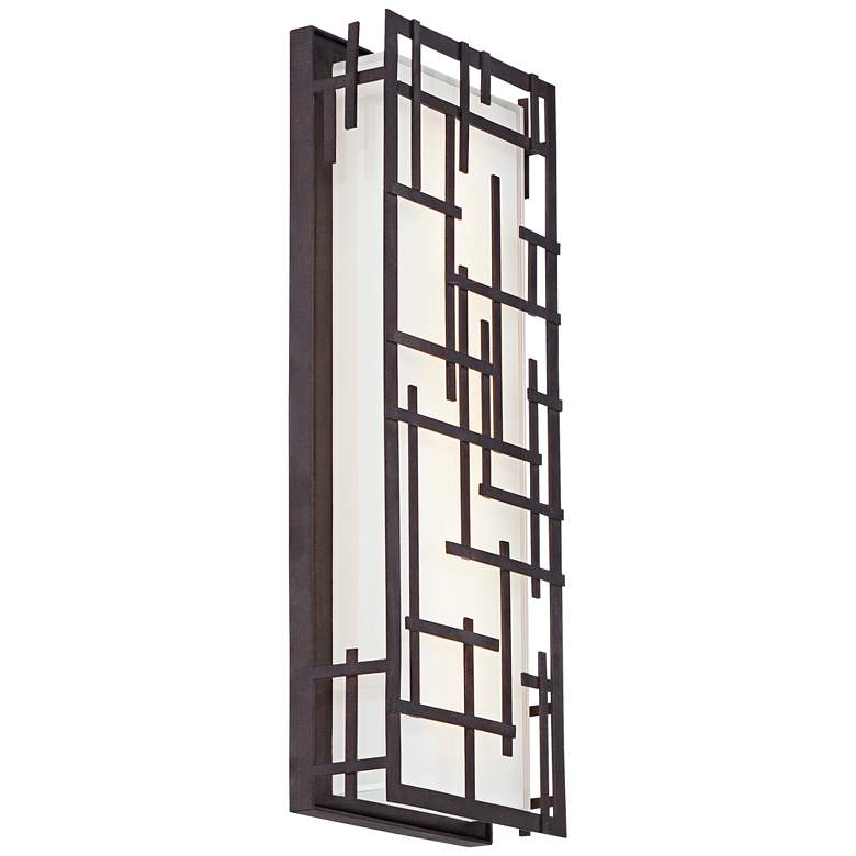 Image 6 Possini Euro Modern Lines 16 1/4" High Bronze LED Wall Sconce more views