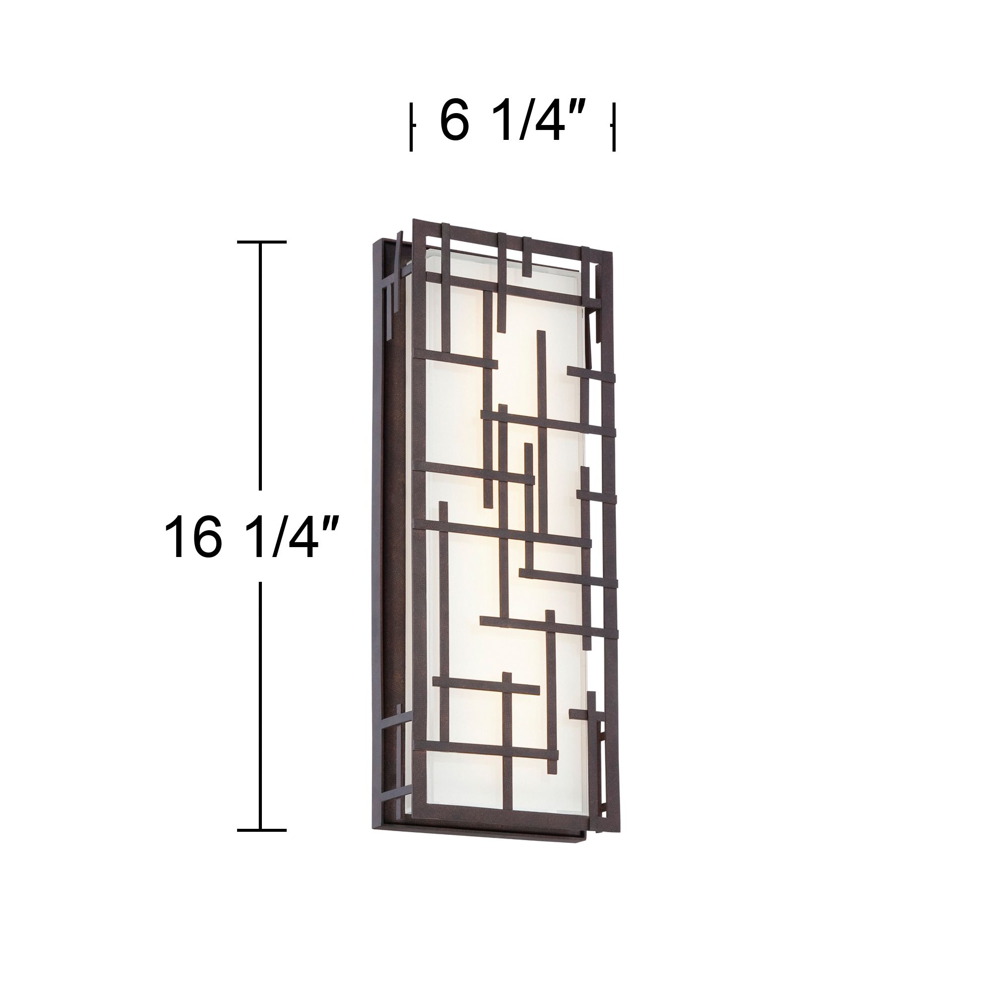 Possini Euro Modern Lines 16 1/4" High Bronze LED Wall Sconce