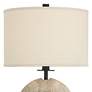 4_Possini Euro Modern Ring 30" High Coastal Faux Wood USB Table Lamp more views