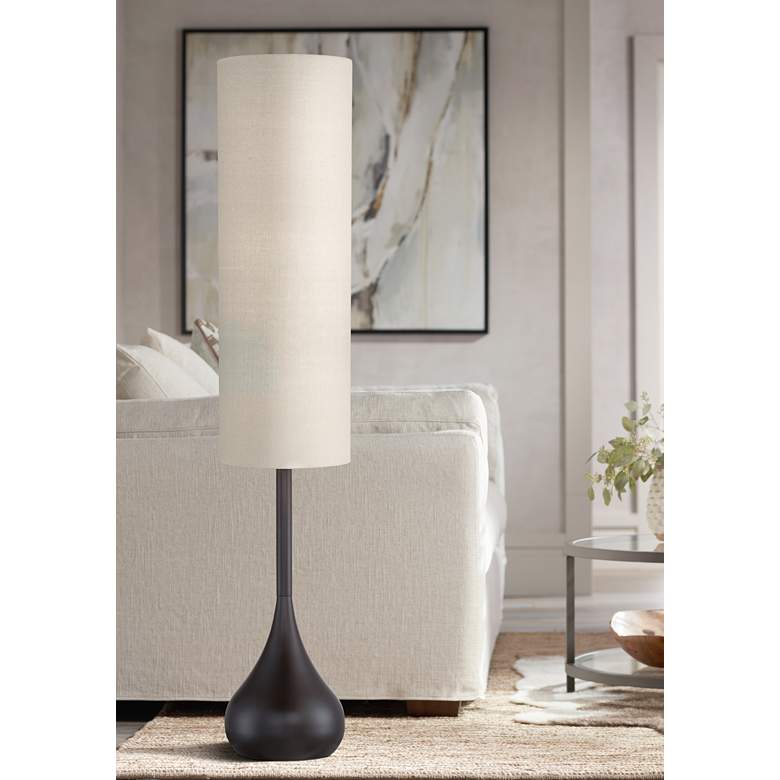 Image 1 Possini Euro Moderne 62 inch Bronze Droplet Floor Lamp with Smart Socket