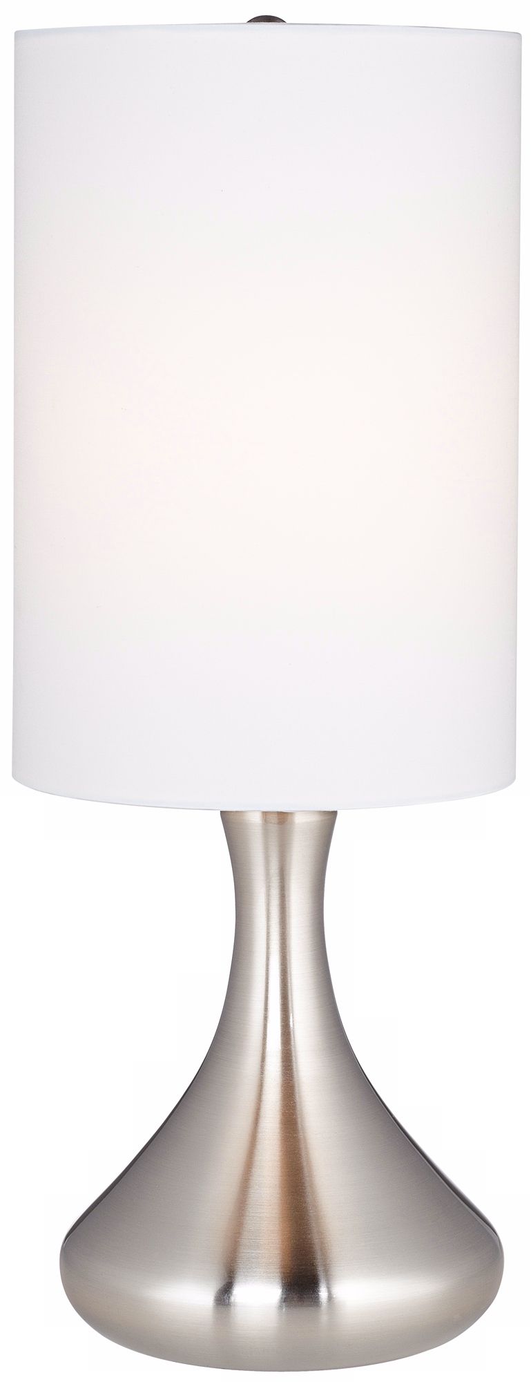 Possini Euro Moderne Droplet 17" High Brushed Nickel Accent Table Lamp