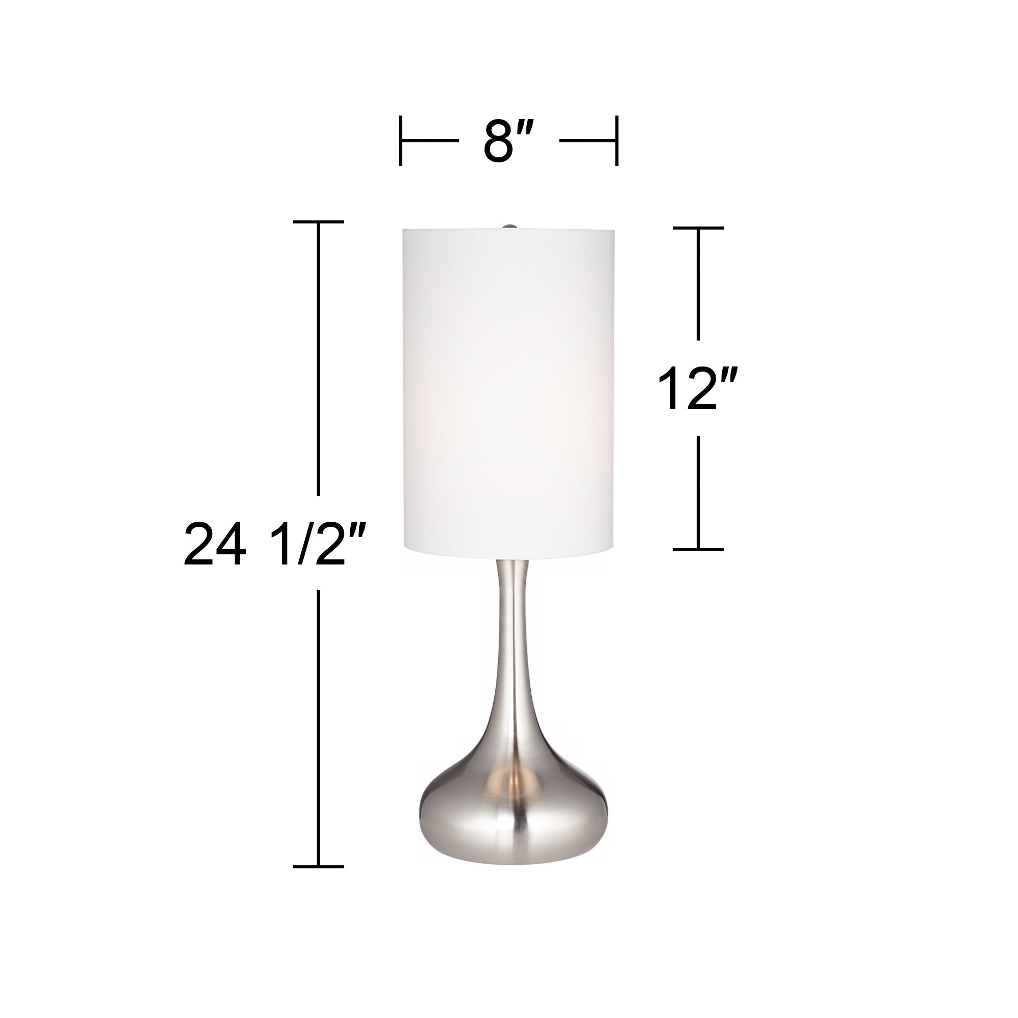 Image 7 Possini Euro Moderne Droplet 24 1/2" Brushed Nickel Modern Table Lamp more views