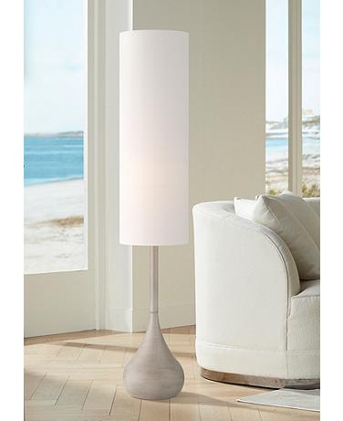 Possini Euro Moderne Droplet 62" High Natural Gray Floor Lamp