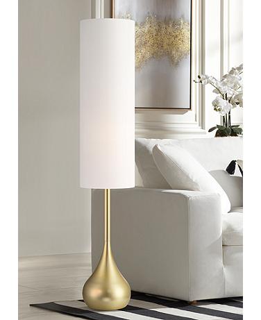 Possini Euro Moderne Droplet 62" High Soft Gold Floor Lamp