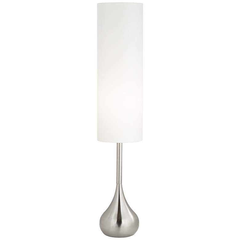 Image 3 Possini Euro Moderne Droplet 62" High Brushed Nickel Floor Lamp