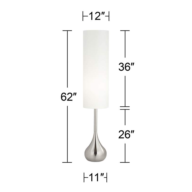 Image 6 Possini Euro Moderne Droplet 62" High Brushed Nickel Floor Lamp more views