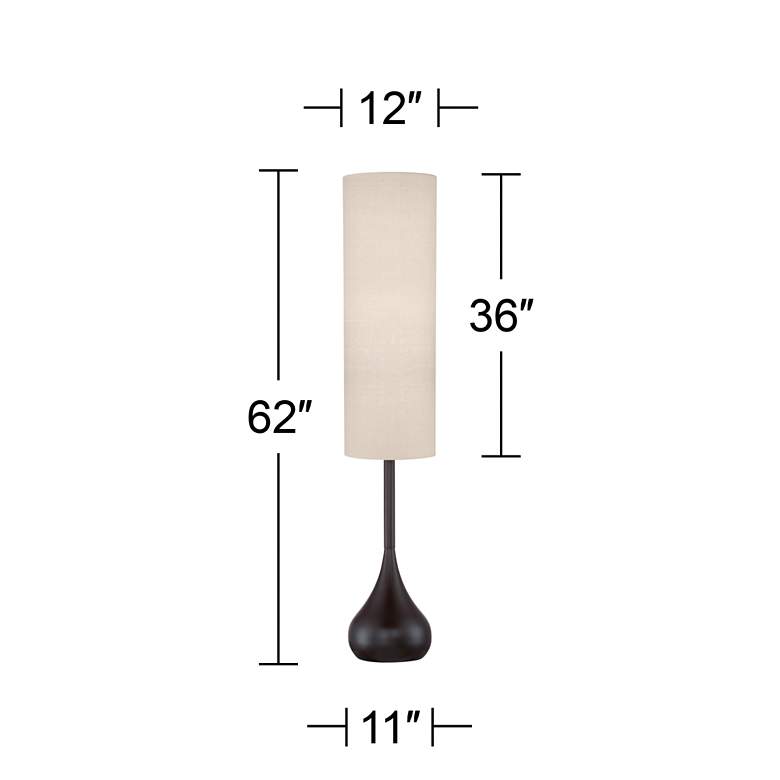 Image 6 Possini Euro Moderne Droplet 62" High Mid-Century Bronze Floor Lamp more views