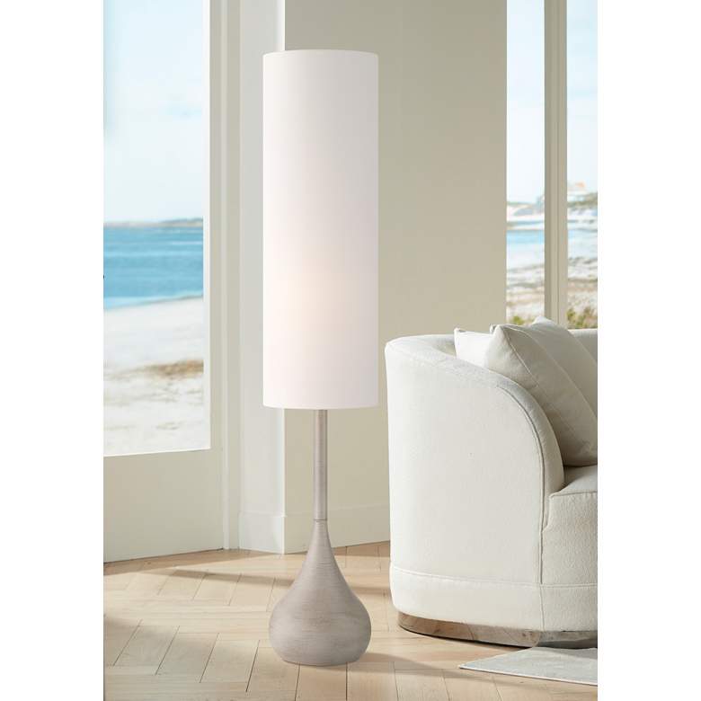 Image 1 Possini Euro Moderne Droplet 62" High Natural Gray Floor Lamp