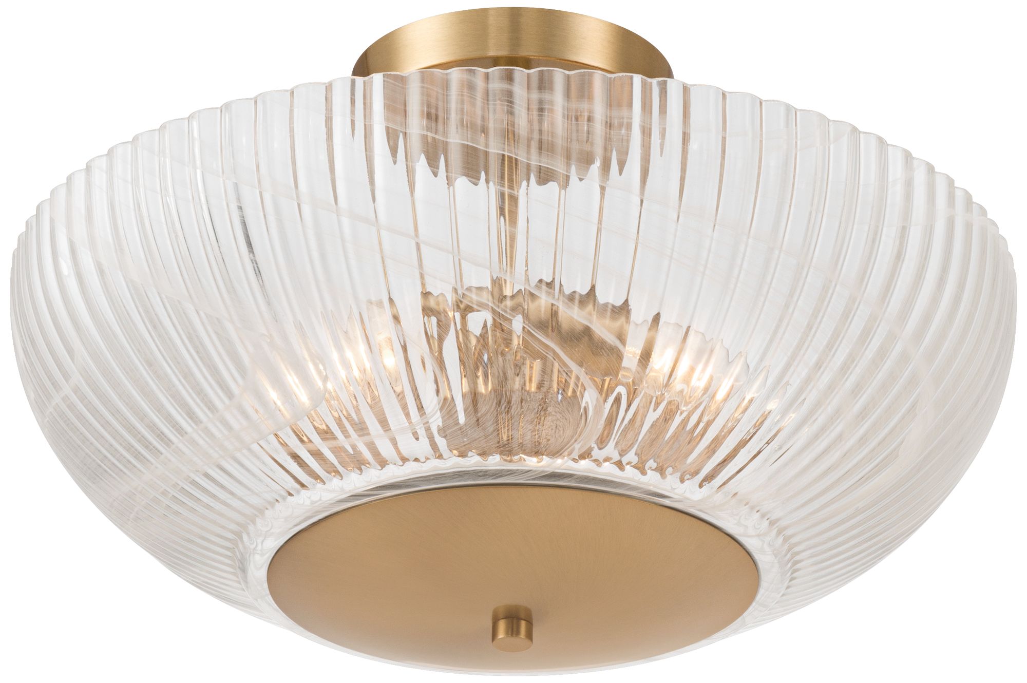 Possini Euro Molini 15 1/2" Wide Warm Brass Bowl 3-Light Ceiling Light