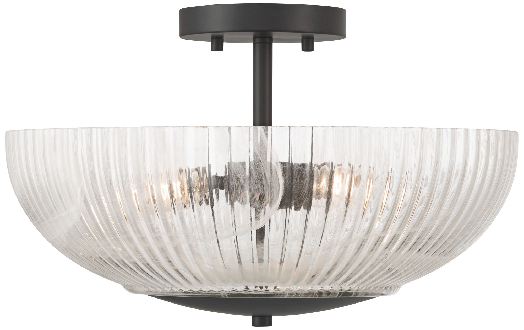 Image 7 Possini Euro Molini 15 1/2"W Matte Black Bowl 3-Light Ceiling Light more views