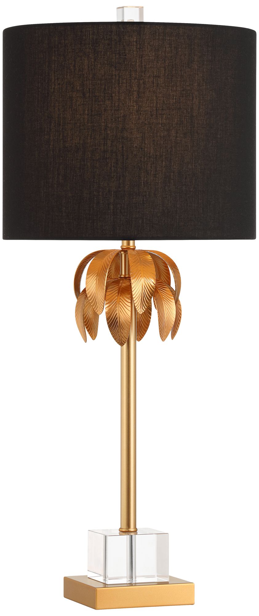 Image 2 Possini Euro Monaco 27 1/2" High Crystal and Brass Table Lamp