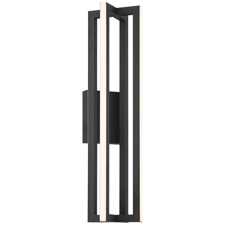 Image 1 Possini Euro Monier 23 1/2" High Black LED Wall Sconce