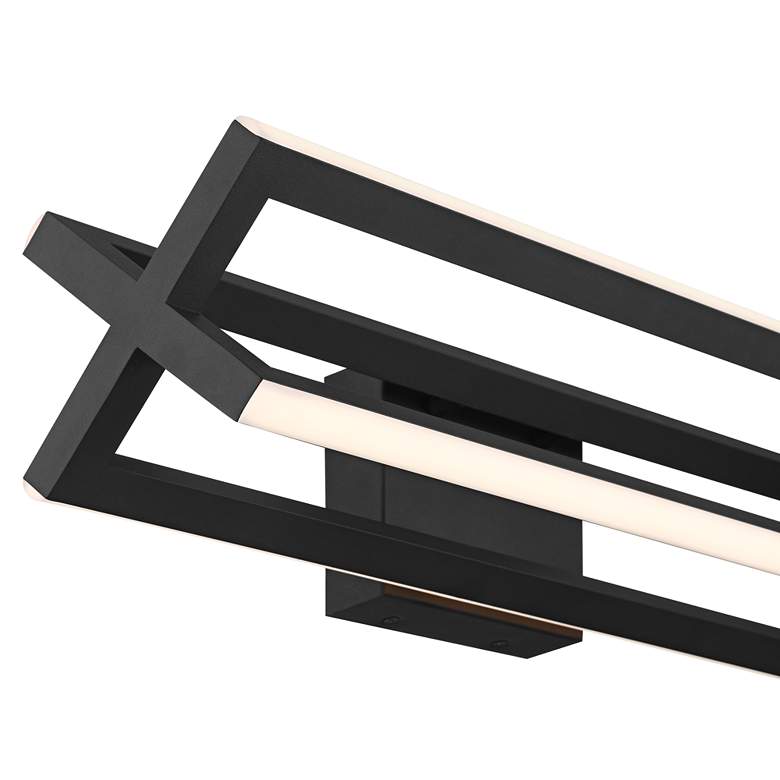 Image 2 Possini Euro Monier 23 1/2" High Black LED Wall Sconce more views