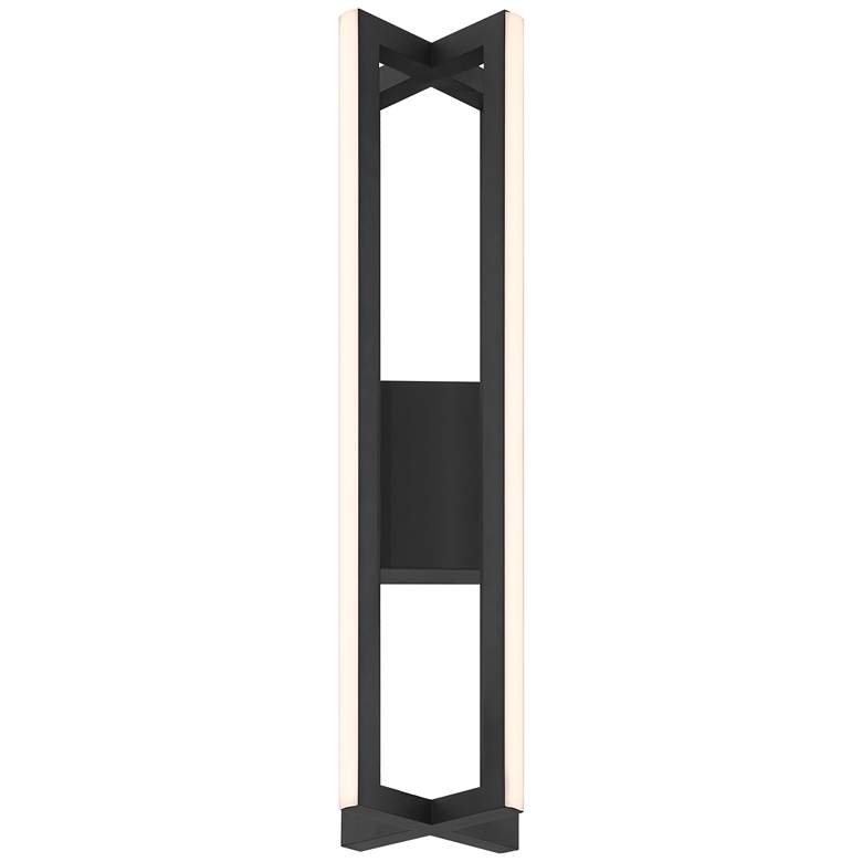 Image 3 Possini Euro Monier 23 1/2" High Black LED Wall Sconce more views