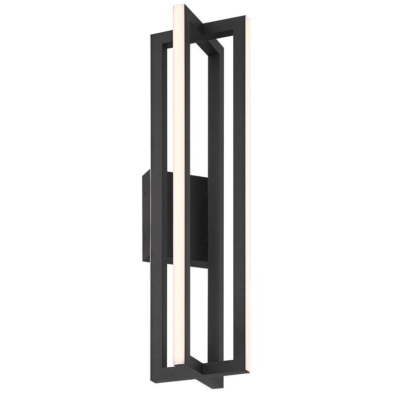 Image 4 Possini Euro Monier 23 1/2" High Black LED Wall Sconce more views