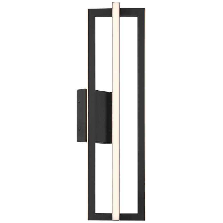 Image 5 Possini Euro Monier 23 1/2" High Black LED Wall Sconce more views