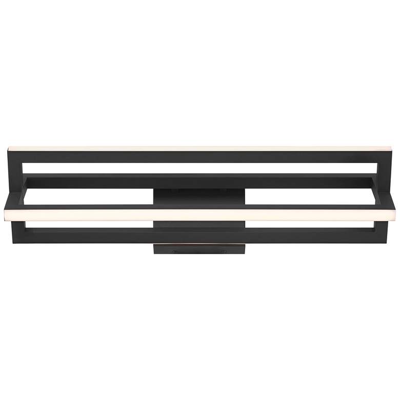 Image 7 Possini Euro Monier 23 1/2" High Black LED Wall Sconce more views