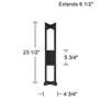 Possini Euro Monier 23 1/2" High Black LED Wall Sconce