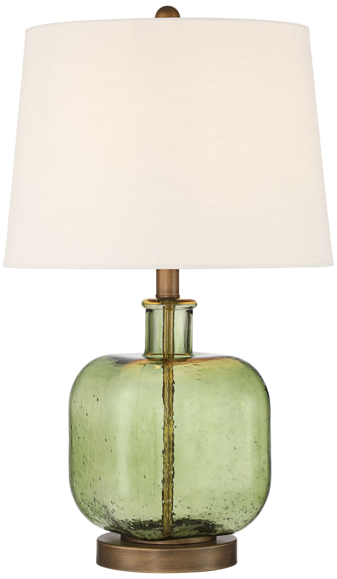 Image 2 Possini Euro Montes 23" High Green Glass Mid-Century Modern Table Lamp