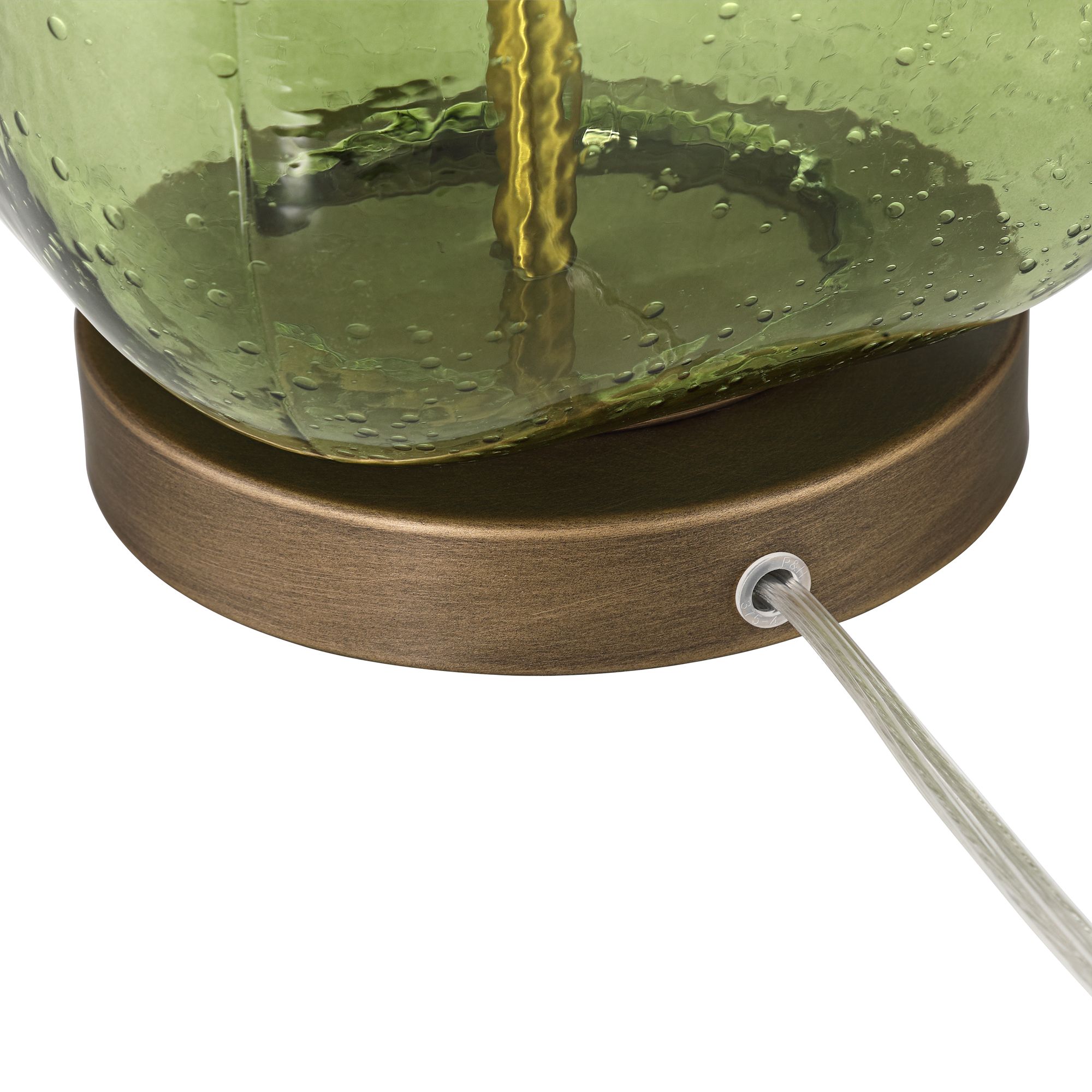 Possini Euro Montes 23" High Green Glass Mid-Century Modern Table Lamp