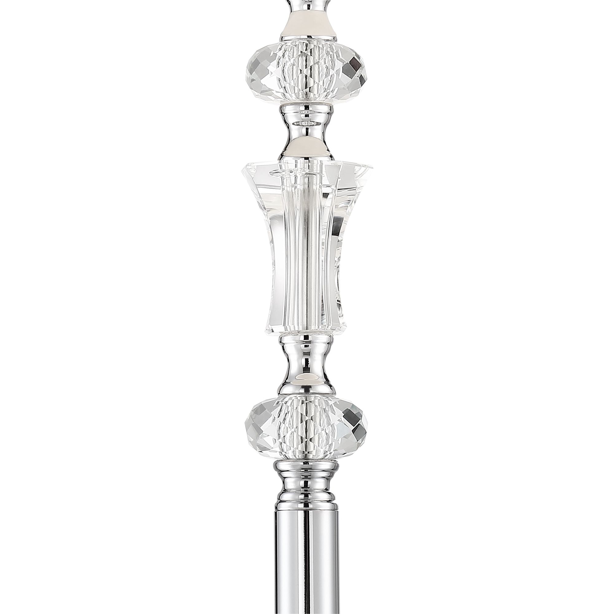 Image 4 Possini Euro Monty 61" Polished Steel Crystal Floor Lamps Set of 2 more views