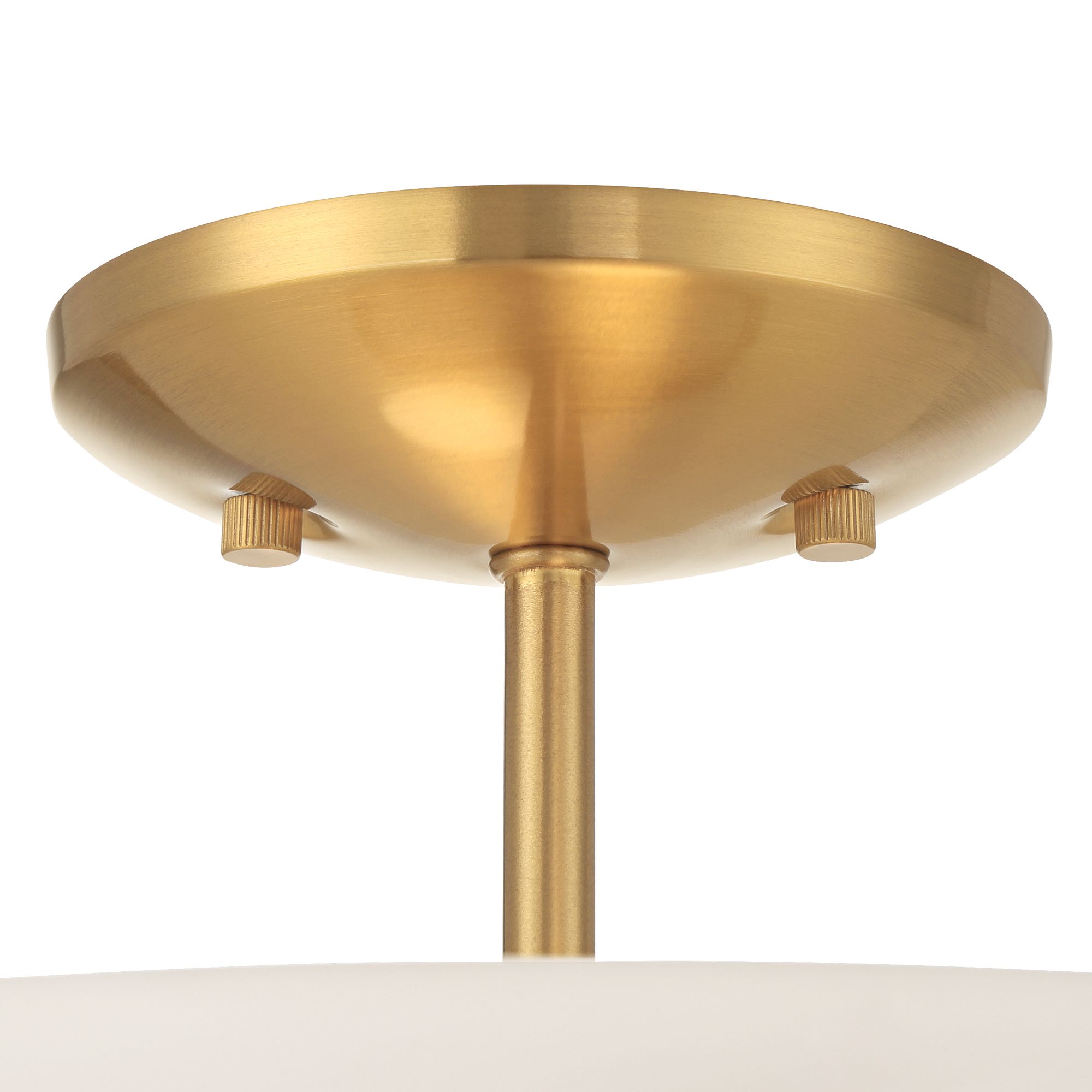 Image 4 Possini Euro Monza 14 1/2"W Brass Faux Alabaster 2-Light Ceiling Light more views