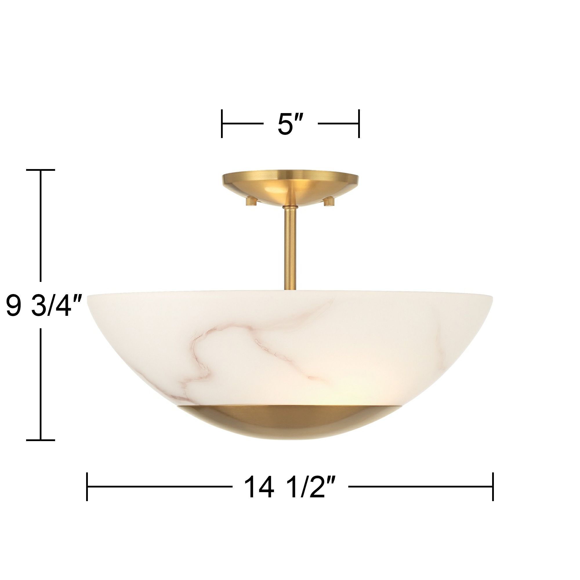Watch A Video About the Possini Euro Monza Brass Faux Alabaster 2 Light Ceiling Light