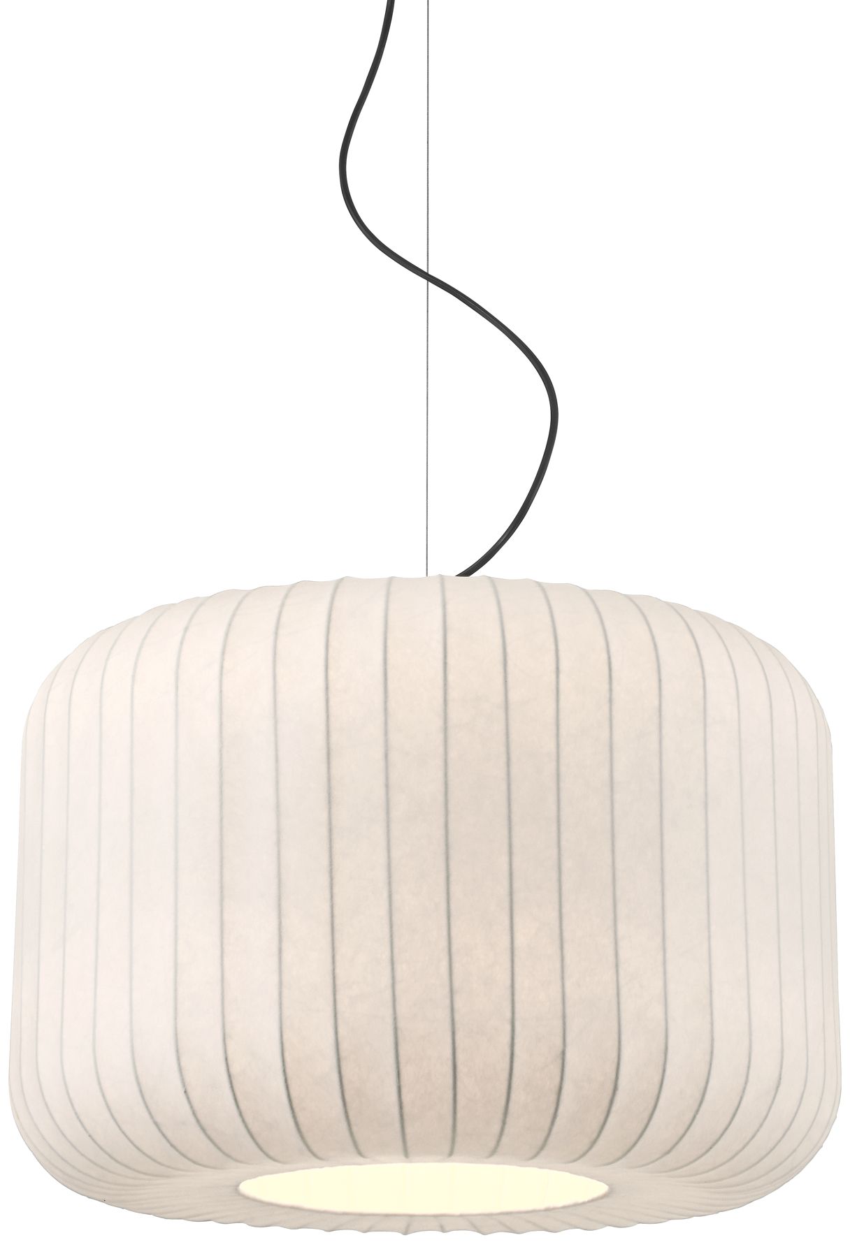 Image 2 Possini Euro Moriah 23 3/4" Wide Modern White Silk Drum Pendant Light
